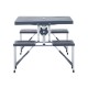Picnic or portable beach camping table with 4 asien.