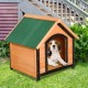 Caixa de madeira maciça para cão - casa de cão ...