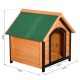 Caixa de madeira maciça para cão - casa de cão ...
