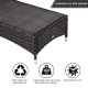 Set de 2 Tumbonas Chaise Longue + 1 Mesa de Ratan p...