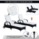 Conjunto de 2 chaise longue + 1 mesa de ratan p.