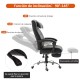 Office chair and reclining ergonomic desk.