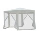 Carpa gazebo type hexagonal diner with mosquito net ...