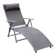 Folding garden sunbed with garlic backrest a.