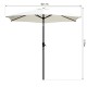 Sombrilla Parasol Reclinable con Manivela de Alumin...