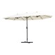 Parasol double parasol pour jardin terrasse plage p.