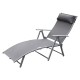 Folding garden sunbed with garlic backrest a.