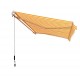 Tenda in alluminio bianco e giallo 3 x 2,5 m.