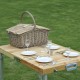 Picnic basket with dishes for 4 people basket.