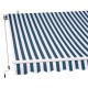 Aluminium folding manual awning for exterior with.