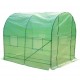 Green greenhouse transparent polyethy steel.