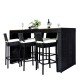 Bar + 6 stools for garden and terrace - c.