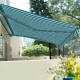 White and green aluminum wall awning 3.5x2,5 m.