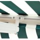 White and green aluminum wall awning 3.5x2,5 m.