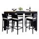 Bar + 6 stools for garden and terrace - c.