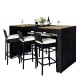 Bar + 6 stools for garden and terrace - c.