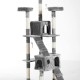 Tree scraper cats grey felpa wood 50x50x170cm...