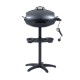 Barbecue electric grid silver and black steel alu.