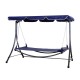 Dark blue hammock 215x130x168cm metal tube fabric.