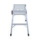 Silver folding bench aluminum 109x40x50cm...