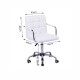 Office chair pu + white pvc 52,5x54x82-96cm...
