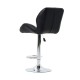 Chaise bar pu + fer noir 49,5x55x90-111cm...