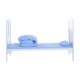 Babybett blaues Holz 140x70x147cm...