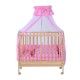 Baby cot pink wood 90x54x140cm...