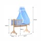 Babybett blaues Holz 94x50x140cm...