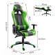 Gaming office chair elevable and rotating - collo.