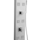 Multifunction shower panel with hot temperature.