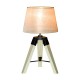 Modern and original table lamp with tripod base.