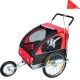 Bicycle trailer for children 2 places and car d.