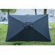 Square parasol black wood 2x3m.