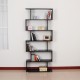 Shelf with 6 book shelves - black.