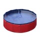 Pool for folding dogs red and dark blue pvc.