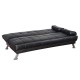 Sofá-cama cadeira 188x105x85cm dobrável 2 em 1 couro...