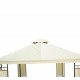 Gazebo dinner flag - cream color and black - ace.