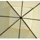 Gazebo bandeira jantar - cor creme e preto - ás.