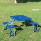 Camping de table pliant – avec 4 chaises – aluminium –...