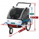 Bike trailer for children 2 positions with buffer.