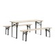 Conjunto de Muebles para Picnic Negro Madera Natura...