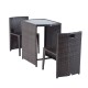 Mobília exterior definir 1 mesa e 2 cadeiras para ...