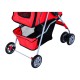 Cochecito Paseo Mascotas Rojo Plegable 75x45x97cm...