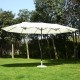 Parasol Marrón y Blanco-Crema Tubo de Aluminio 2.7 ...