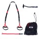 Kit allenamento rosso e nero nylon 212.5x26x4cm...