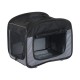 Trasporto animali grigio e nero oxford 63x45x45cm...