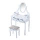 Toucher au tabouret - couleur blanche -...