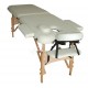 Massage table - cream color - pu and wood - 182x...