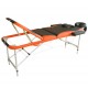 Foldable and portable massage table for physiotherapy.